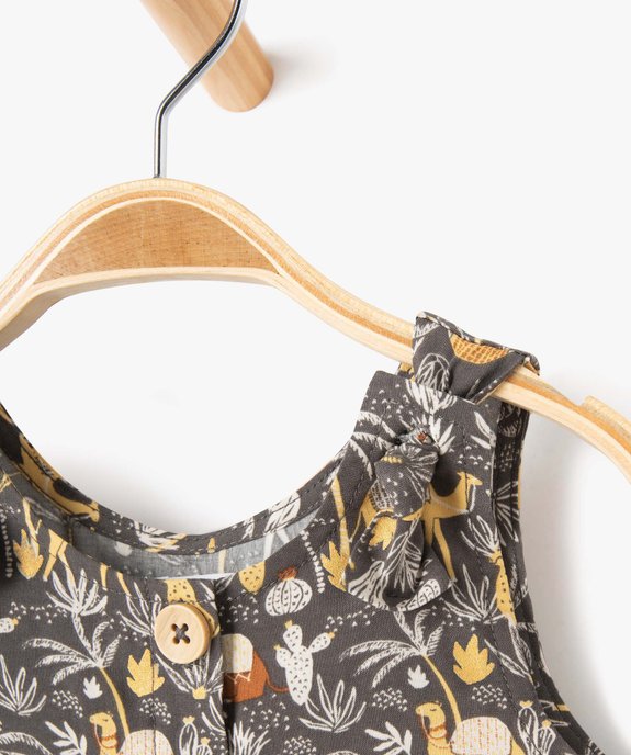 Combishort bébé fille fluide à motifs vue2 - GEMO(BEBE DEBT) - GEMO