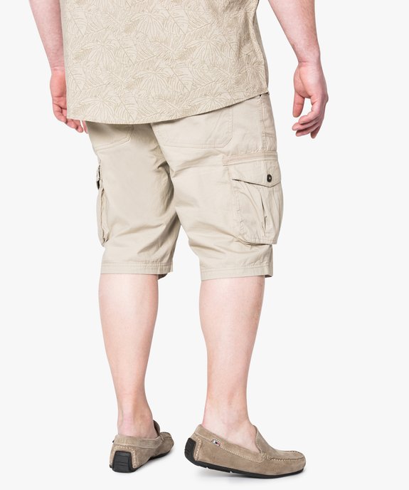 Bermuda uni à poches multiples vue3 - GEMO (G TAILLE) - GEMO