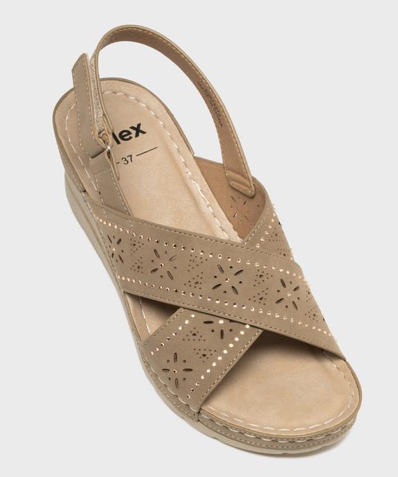 Sandales confort à talon compensé femme - G'Flex vue5 - G'FLEX - GEMO