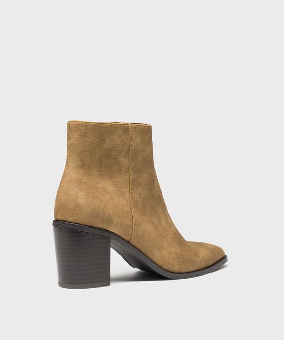 Bottines à bout carré et talon bloc femme - Follow Me vue4 - FOLLOW ME G4G - GEMO