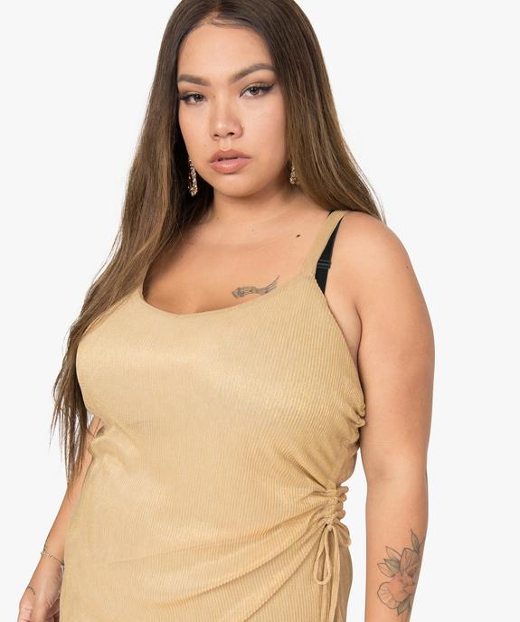 Robe femme plissée dorée - Gémo x Lalaa Misaki vue2 - GEMO (G TAILLE) - GEMO