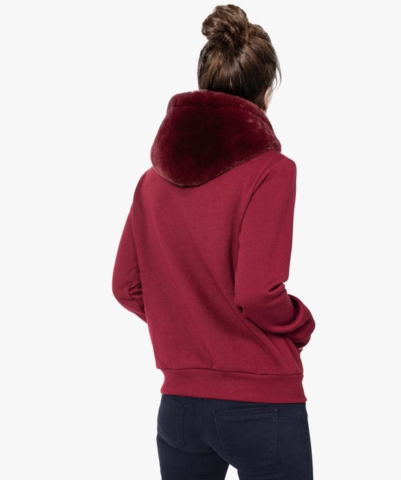 Sweat femme  molleton avec capuche   vue3 - FOLLOW ME - GEMO