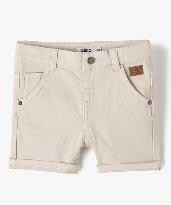 Short bébé garçon en toile de coton vue1 - GEMO(BEBE DEBT) - GEMO