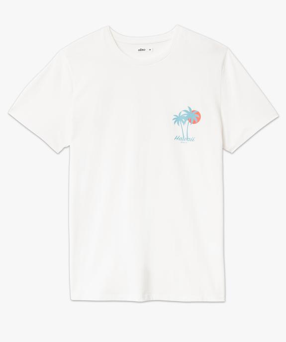 Tee-shirt à manches courtes avec motif palmiers homme vue4 - GEMO (HOMME) - GEMO