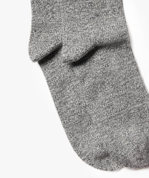 Chaussettes hautes en maille chinée homme vue2 - GEMO(HOMWR HOM) - GEMO