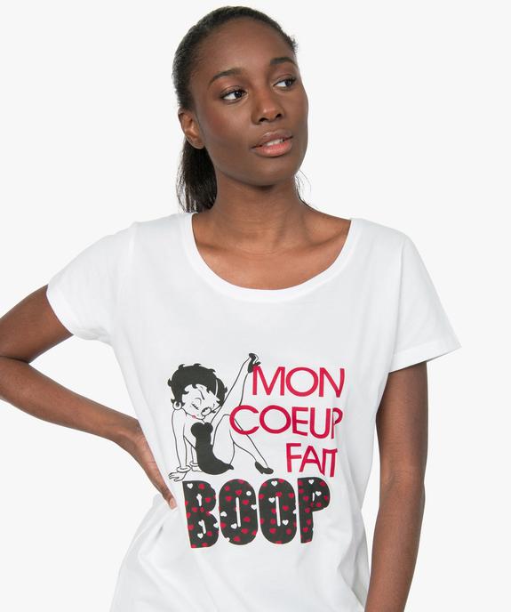 Pyjama femme avec motifs cœurs – Betty Boop vue2 - BETTY BOOP - GEMO