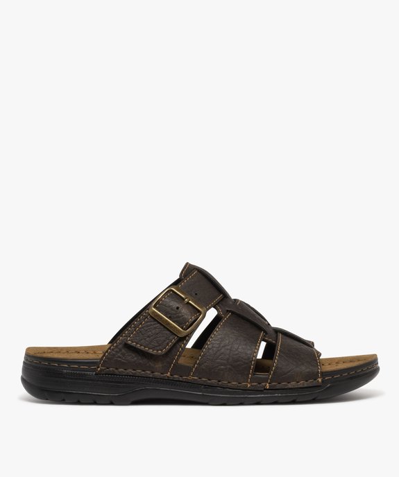 Mules confort à larges brides et semelle intérieure cuir moelleuse homme vue1 - G'FLEX - GEMO