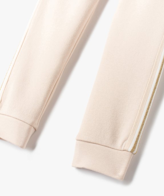 Pantalon de jogging fille avec bande pailletée sur les côtés vue3 - GEMO (ENFANT) - GEMO