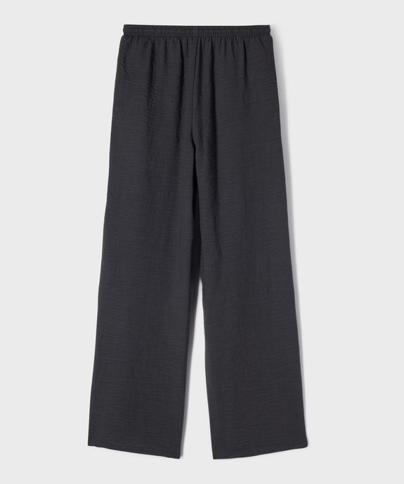 Pantalon large fluide avec taille ajustable fille vue5 - GEMO (JUNIOR) - GEMO