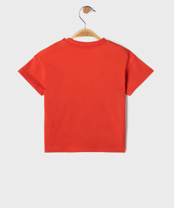 Tee-shirt manches courtes en jersey de coton imprimé Flash McQueen bébé garçon - Disney Baby vue3 - CARS - GEMO