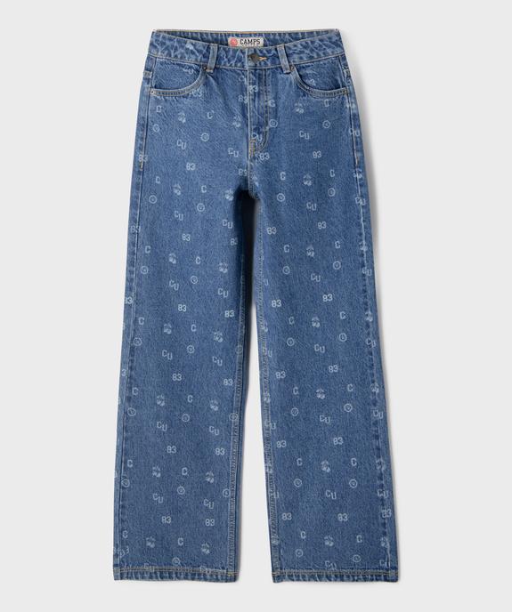 Jean straight à motifs délavés et taille réglable fille - Camps United vue1 - CAMPS GEMO FOR GOOD - GEMO