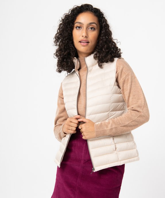 Doudoune sans manches avec col montant femme vue1 - GEMO 4G FEMME - GEMO