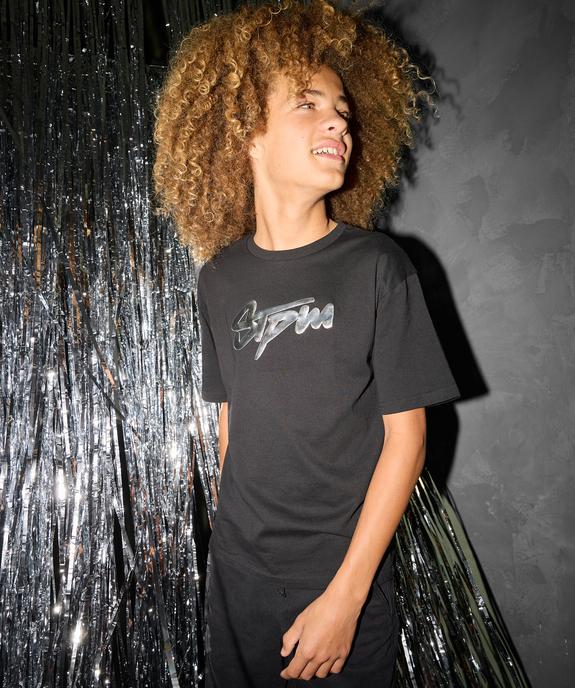 Tee-shirt manches courtes avec motif métallisé garçon vue1 - GEMO 4G GARCON - GEMO