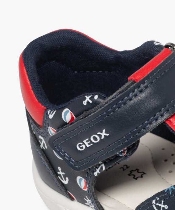Chaussures imprimées respirantes à scratch bébé garçon  - Geox vue6 - GEOX - GEMO
