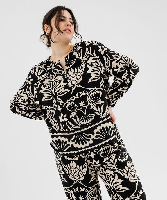 Blouse imprimée femme grande taille vue2 - GEMO 4G GT - GEMO