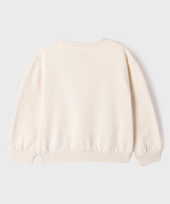 Sweat en molleton imprimé fille - Gémo X Lulu la Nantaise vue3 - GEMO 4G FILLE - GEMO