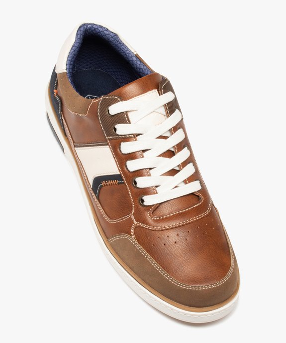 Baskets homme citadines à lacets vue5 - GEMO (CASUAL) - GEMO