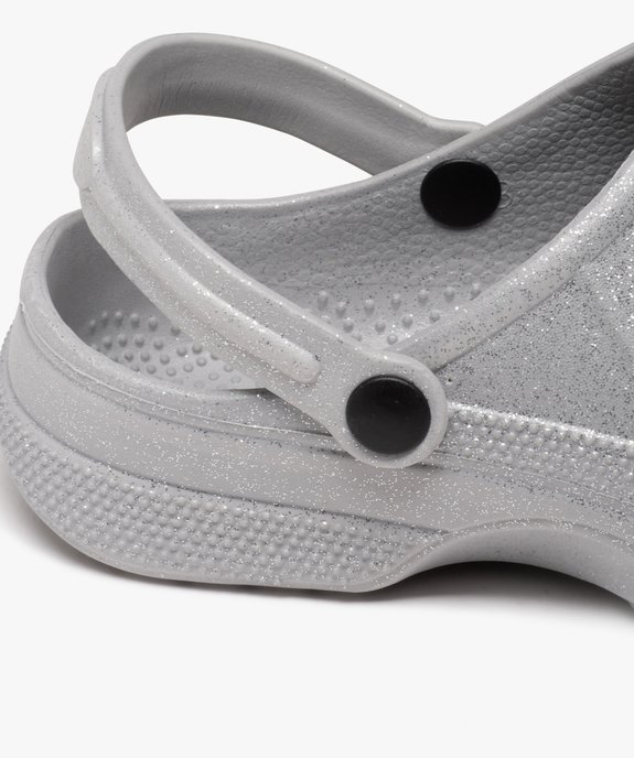 Sabots souples femme unis à paillettes avec bride mobile vue6 - GEMO (PLAGE) - GEMO