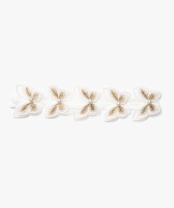 Bandeau cheveux fille avec papillons brodés et perles vue1 - GEMO (ACCESS) - GEMO