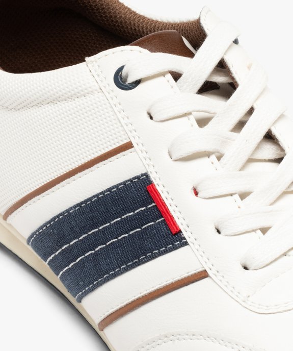 Tennis fines à bande contrastante homme vue6 - GEMO (CASUAL) - GEMO