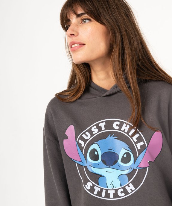 Sweat à capuche avec motif Stitch et bas chemise femme - Disney vue2 - LILO & STITCH - GEMO