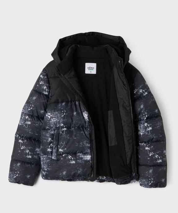 Blouson matelassé à capuche bicolore garçon vue3 - GEMO 4G GARCON - GEMO