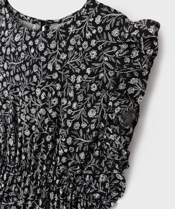 Robe à volants à motifs fleuris fille vue2 - GEMO 4G FILLE - GEMO