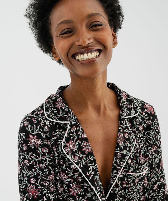 Pyjama deux pièces femme : chemise et pantalon vue2 - GEMO 4G FEMME - GEMO