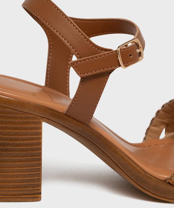 Sandales à talon avec brides tressées femme - Follow Me vue6 - FOLLOW ME - GEMO