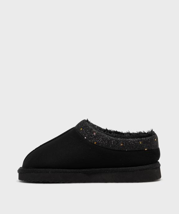 Chaussons en suédine avec doublure fourrure imitation fille vue3 - GEMO (ENFANT) - GEMO