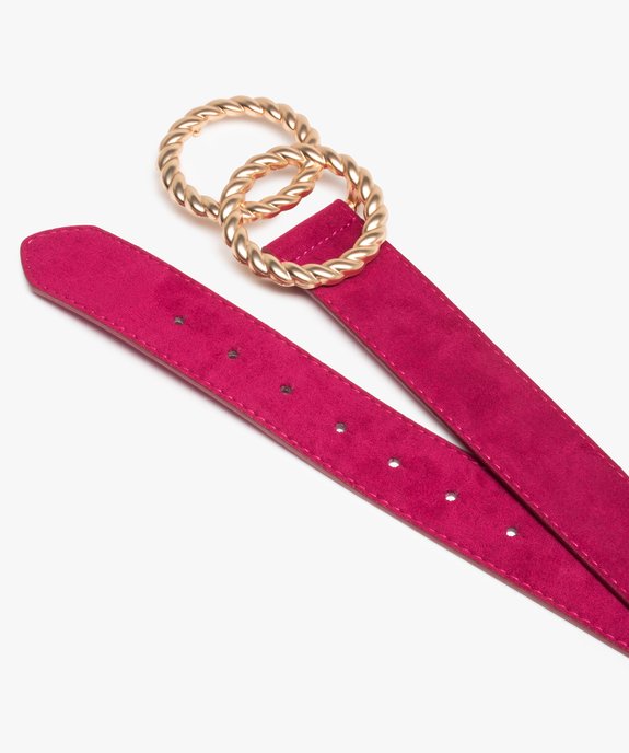 Ceinture femme en suédine avec boucle fantaisie vue2 - GEMO (ACCESS) - GEMO