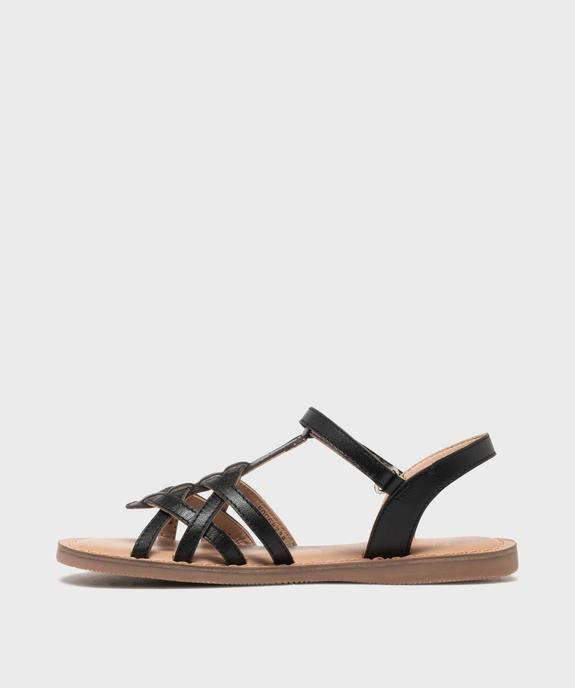 Sandales en cuir avec bride à scratch fille - Lovely Wings vue3 - LOVELY WINGS GEMO FOR GOOD - GEMO