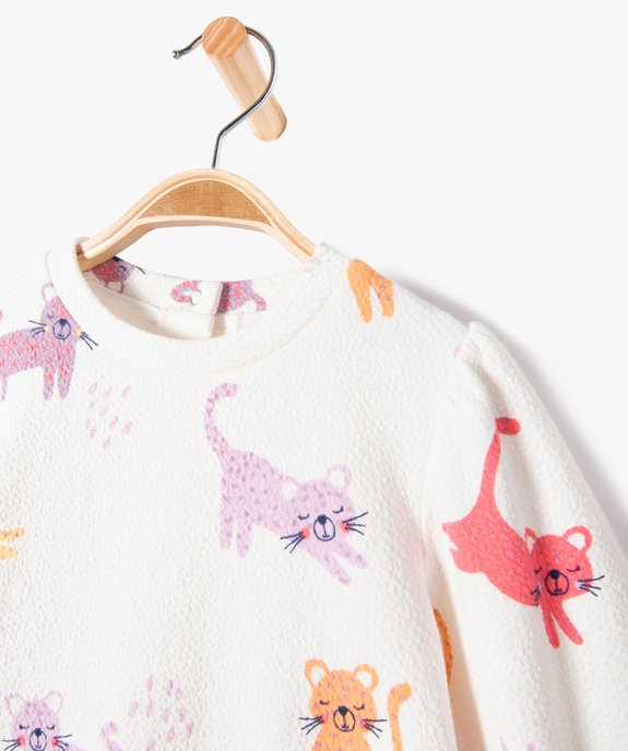 Ensemble 2 pièces robe sweat + legging bébé fille vue2 - GEMO(BEBE DEBT) - GEMO