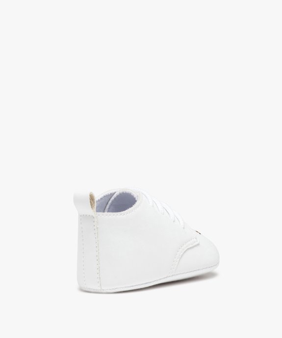 Chaussons de naissance bébé garçon unis vue4 - GEMO 4G BEBE - GEMO