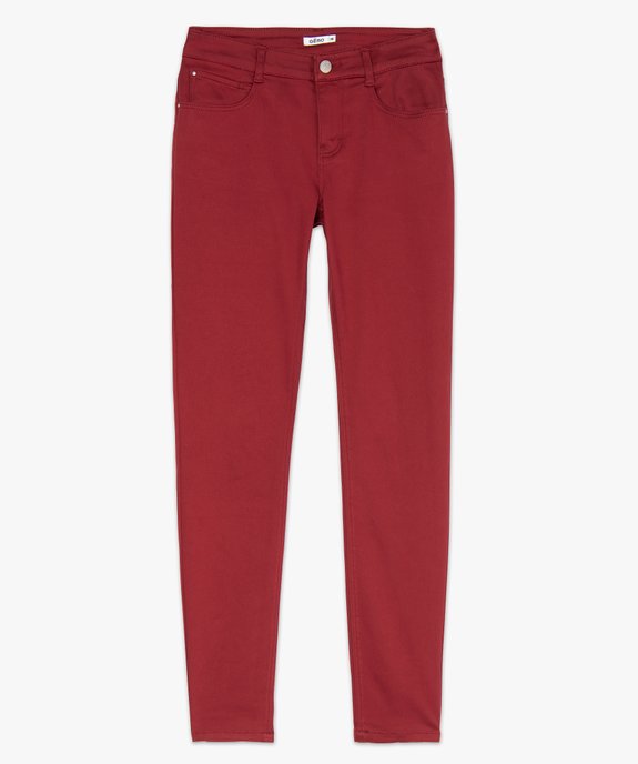 Pantalon femme coupe slim en toile extensible vue4 - GEMO(FEMME PAP) - GEMO