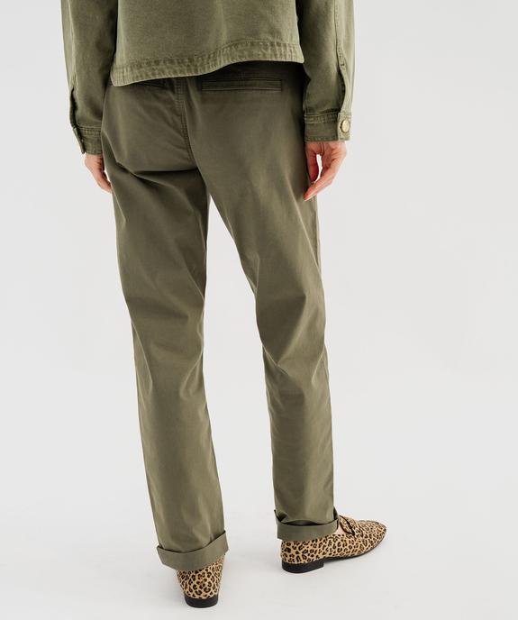 Pantalon chino coupe regular femme vue8 - GEMO(FEMME PAP) - GEMO