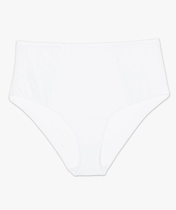 Culotte femme enveloppante en microfibre et dentelle vue4 - GEMO(HOMWR FEM) - GEMO