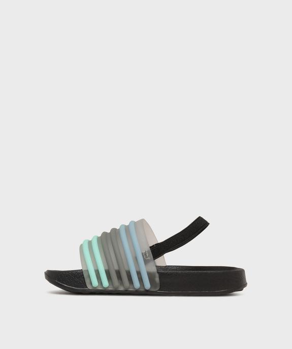 Mules de plage à bride multicolore avec élastique garçon vue3 - GEMO (PLAGE) - GEMO