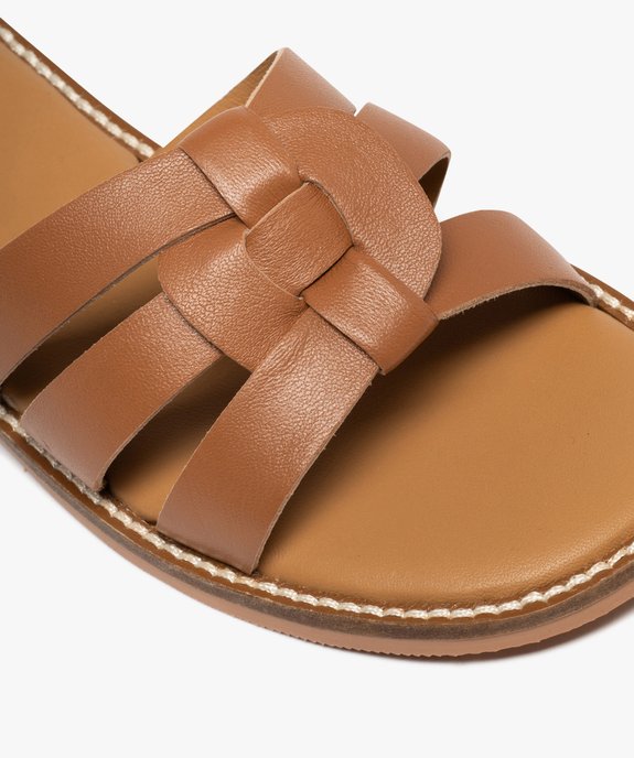 Sandales mules avec brides croisées en cuir femme - Tanéo vue6 - TANEO GEMO FOR GOOD - GEMO