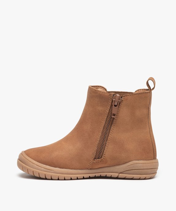 Boots fille style chelsea détails imitation léopard vue3 - GEMO (ENFANT) - GEMO