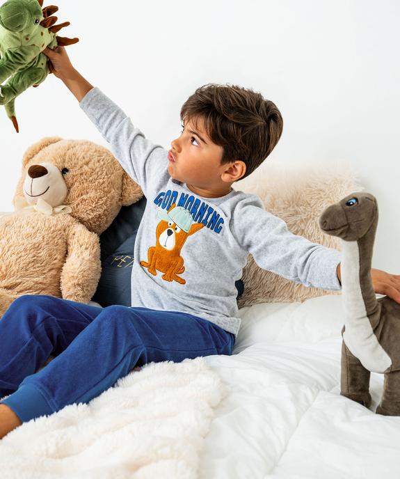 Pyjama en velours 2 pièces bicolore motif chien garçon - GEMO (ENFANT) Pyjama en velours 2 pièces bicolore motif chien garçon vue6 - GEMO (ENFANT) - GEMO