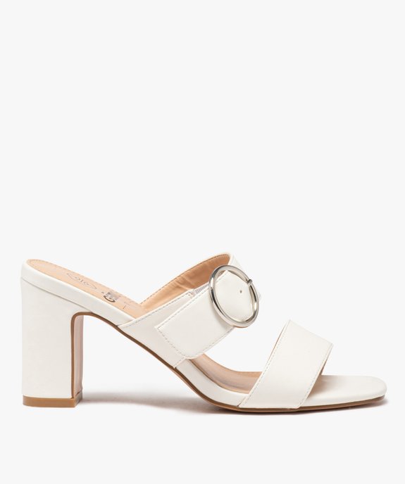 Mules à talon haut et larges brides femme vue2 - GEMO(URBAIN) - GEMO