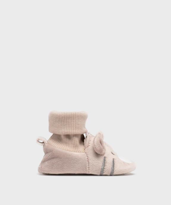 Chaussons de naissance montants en velours garçon vue1 - LITTLE LOVE - GEMO