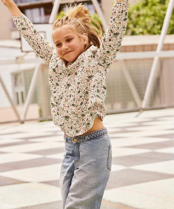 Blouse manches longues fleurie fille - LuluCastagnette vue1 - LULUCASTAGNETTE - GEMO