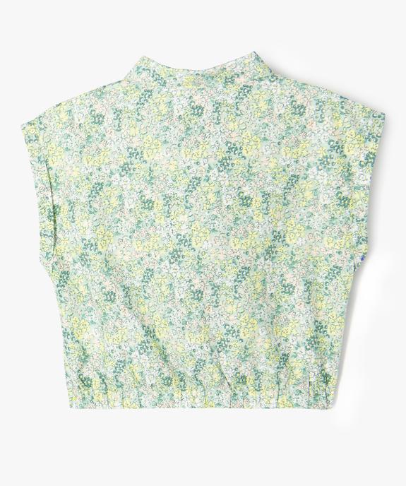 Chemise à manches courtes à motifs fleuris fille vue5 - GEMO (ENFANT) - GEMO