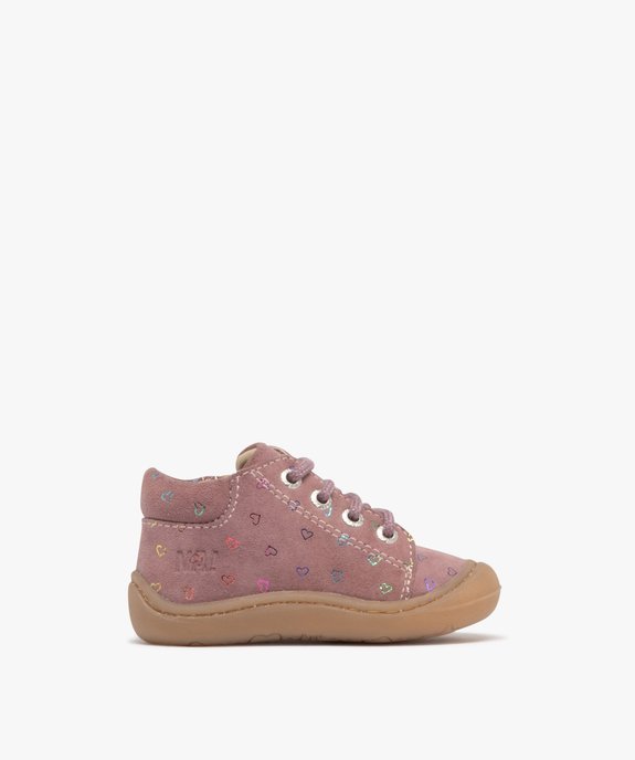 Chaussures premiers pas en cuir avec détails brillants bébé fille - NA! vue1 - NA! GEMO FOR GOOD - GEMO