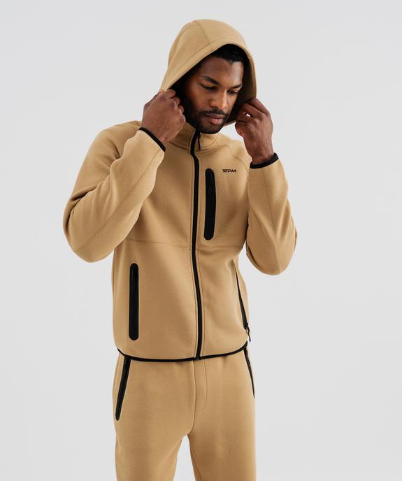 Sweat zippé à capuche spécial sport homme vue5 - GEMO (HOMME) - GEMO
