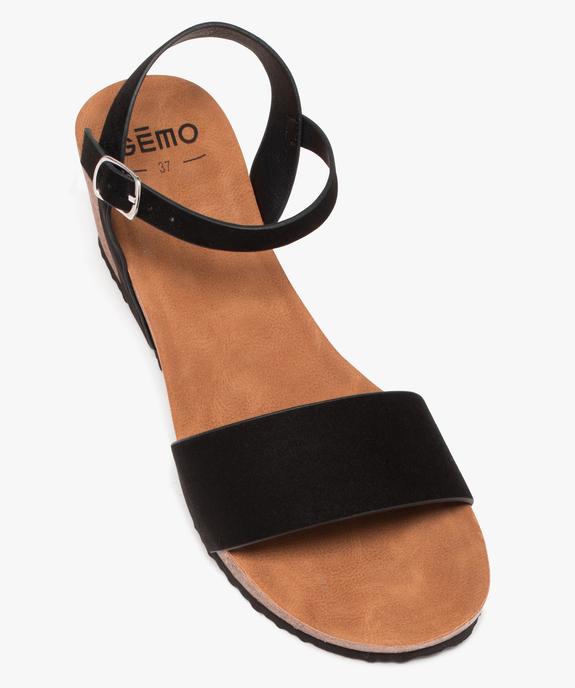 Sandales femme à talon compensé avec brides unies vue6 - GEMO(URBAIN) - GEMO