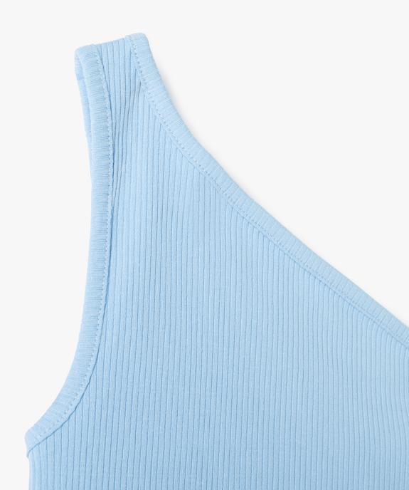 Débardeur fille asymétrique en maille côtelée vue2 - GEMO (JUNIOR) - GEMO
