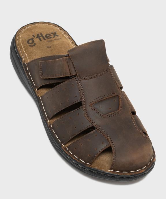 Mules confort dessus et semelle intérieure cuir homme - G'Flex vue5 - G'FLEX GEMO FOR GOOD - GEMO